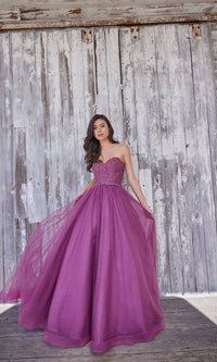 Colette Strapless Sweetheart Prom Ball Gown CL5193