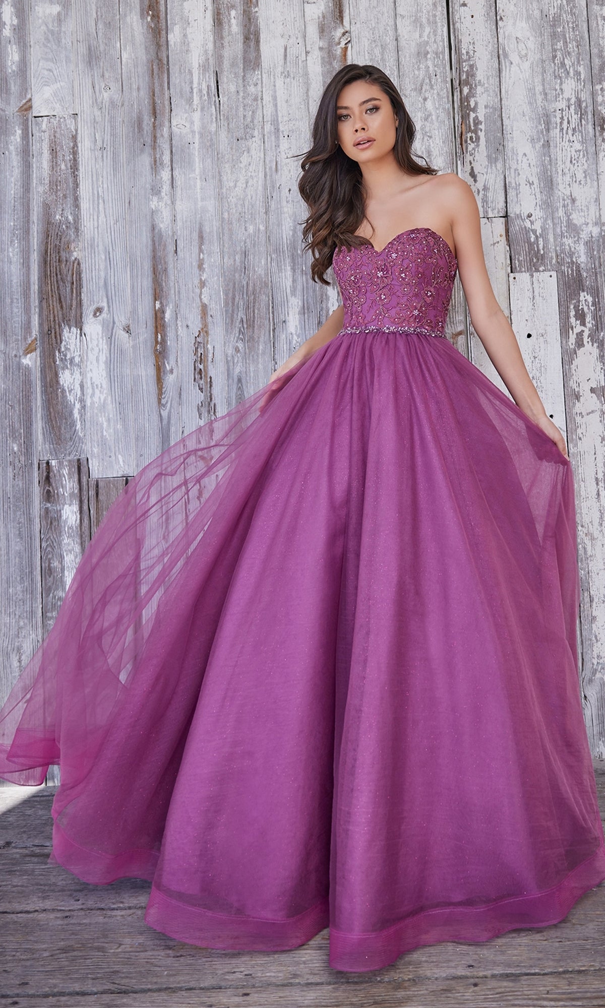 Colette Strapless Sweetheart Prom Ball Gown CL5193