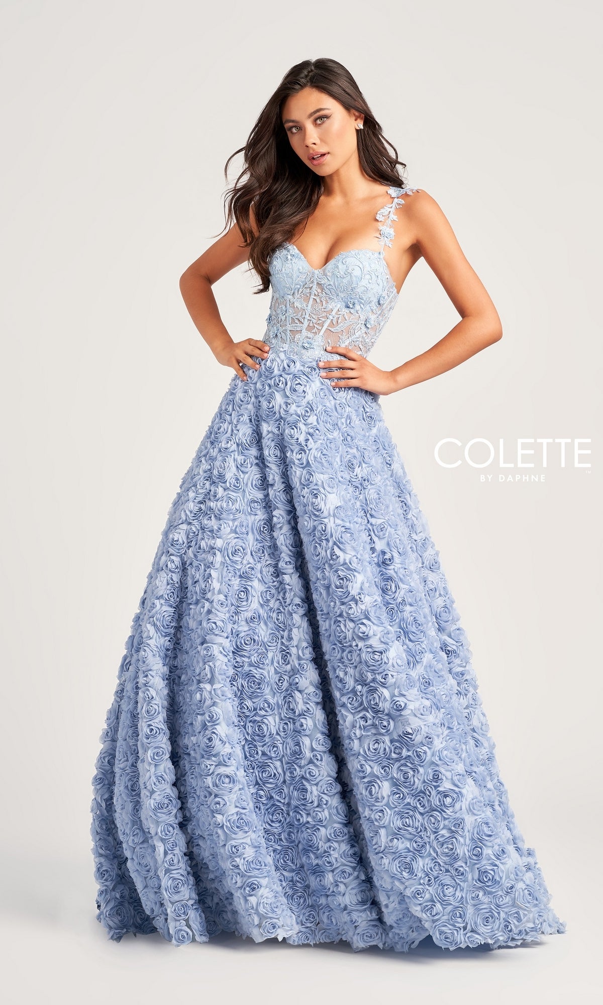 Prom Dress with Rosettes