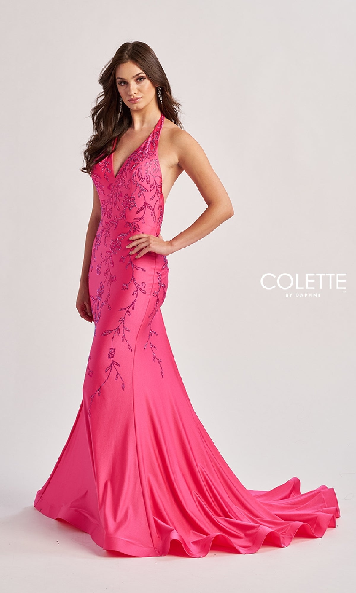 Long Halter Prom Dress: Colette CL8455