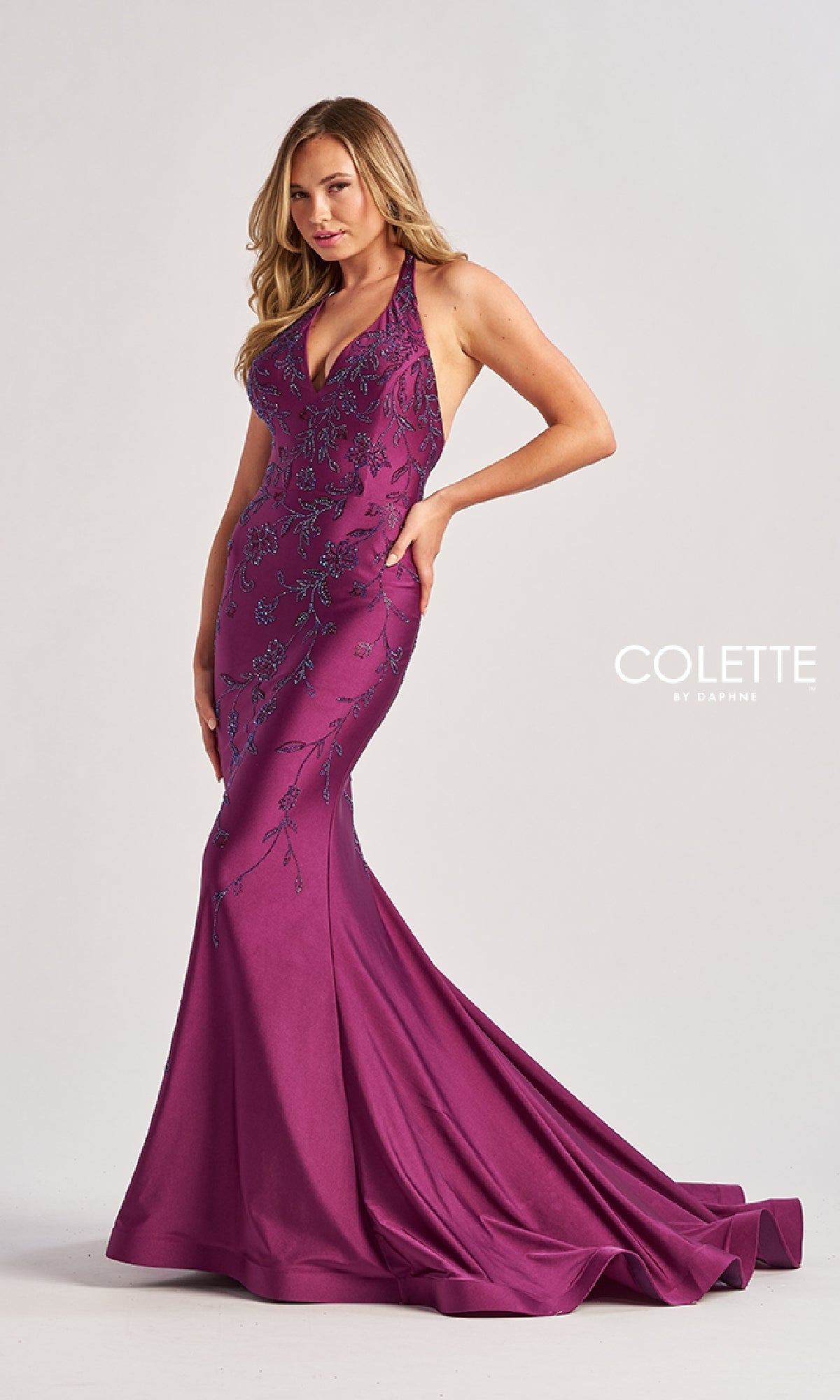 Long Halter Prom Dress: Colette CL8455