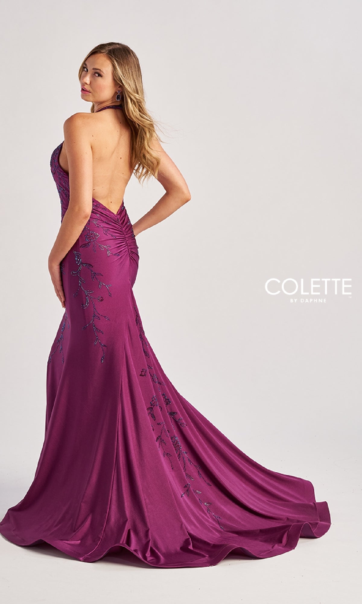 Long Halter Prom Dress: Colette CL8455