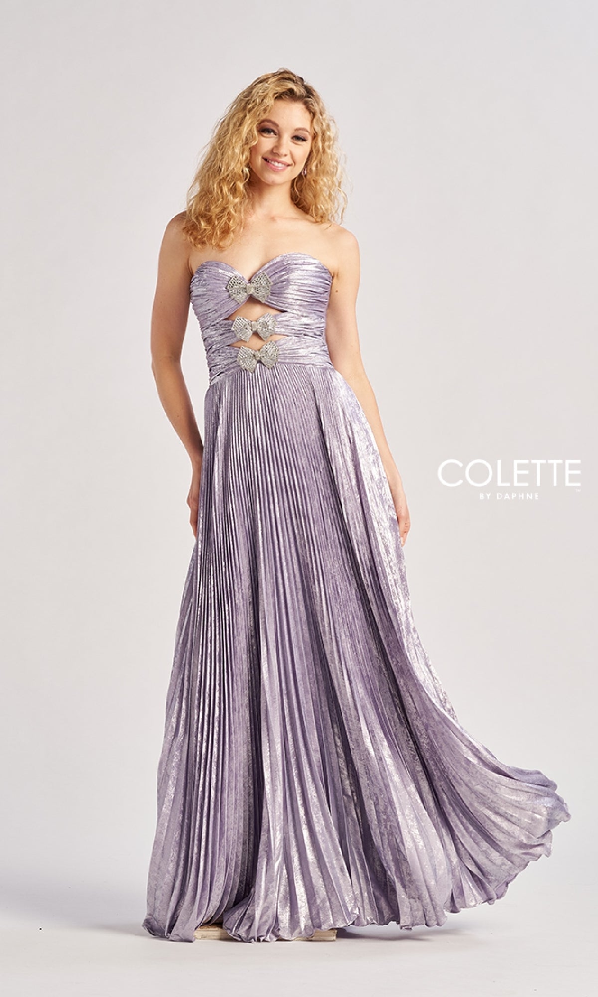 Strapless Pleated Long Prom Dress: Colette CL8520