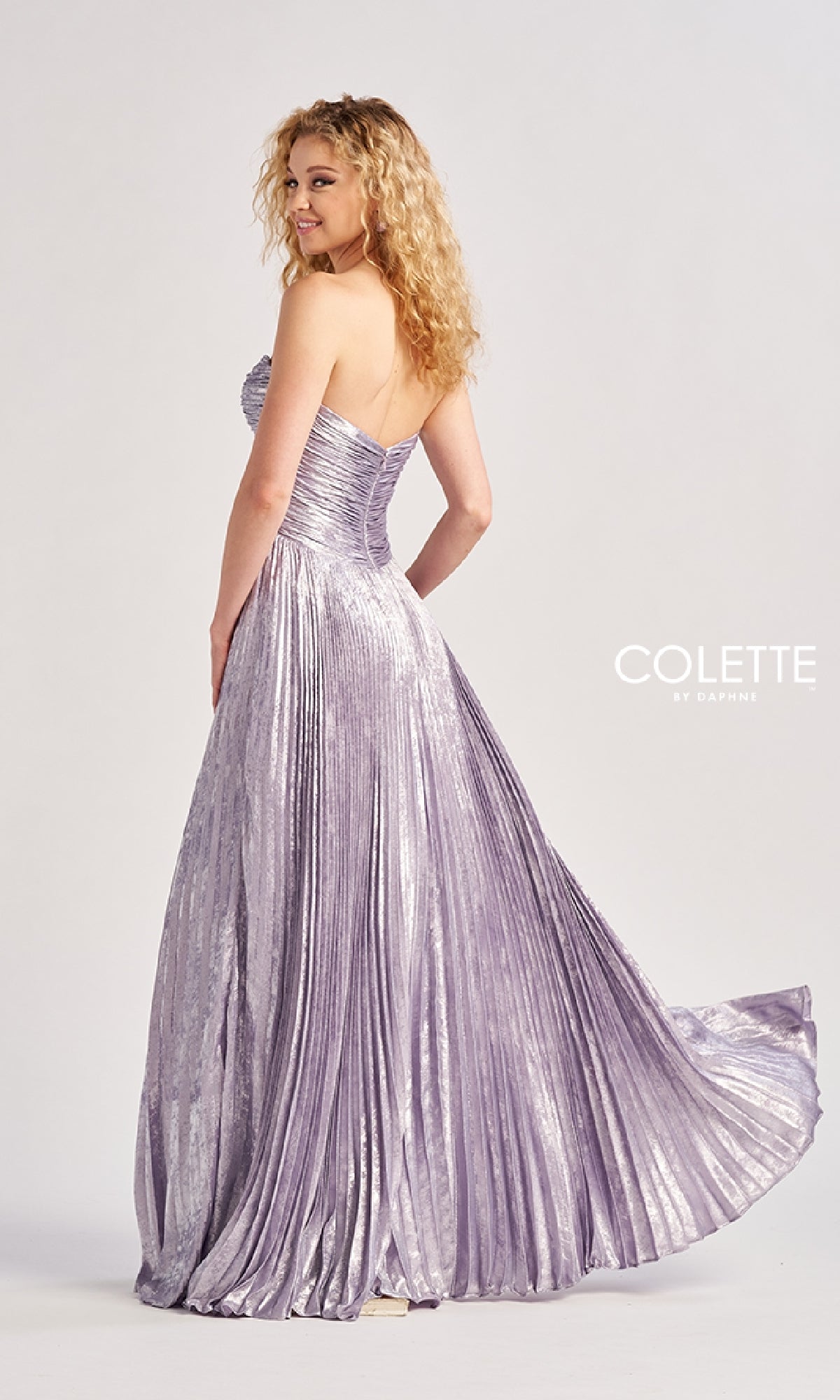 Strapless Pleated Long Prom Dress: Colette CL8520