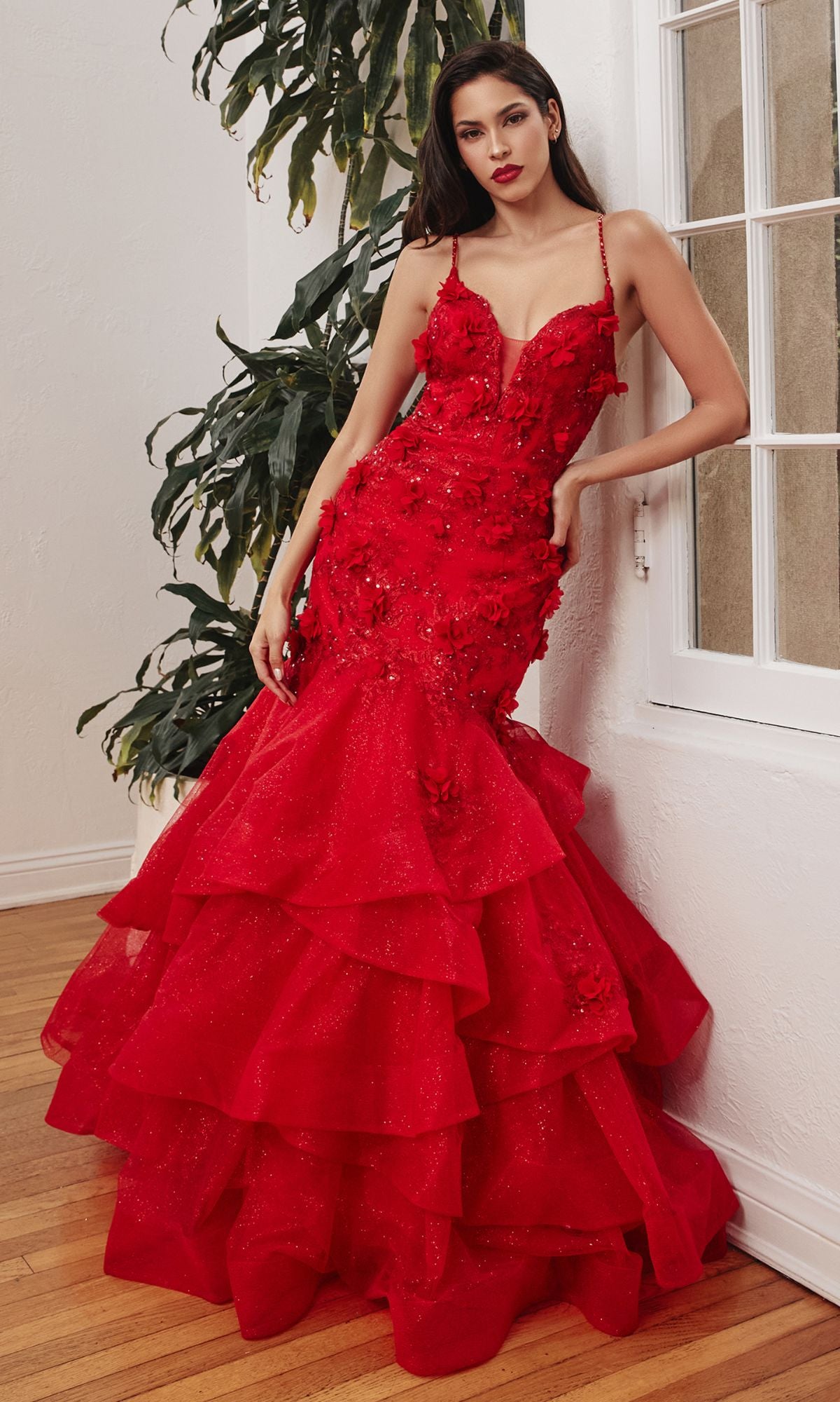 12 Red Prom Dresses For The Wow Look : Strapless Simple Red Prom