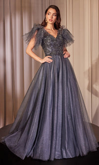 Glitter Tulle Ball Gown: Ladivine CM359