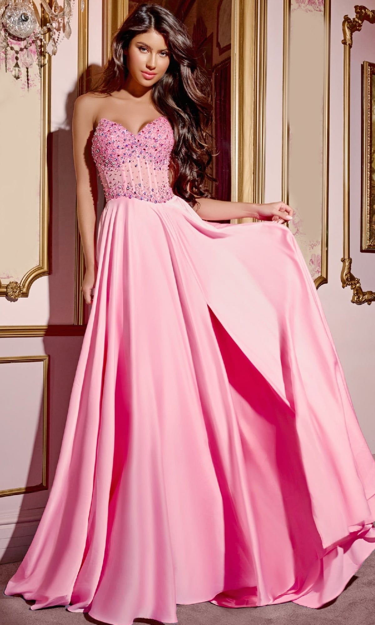 Pink Long Prom Dress: Jovani D6021