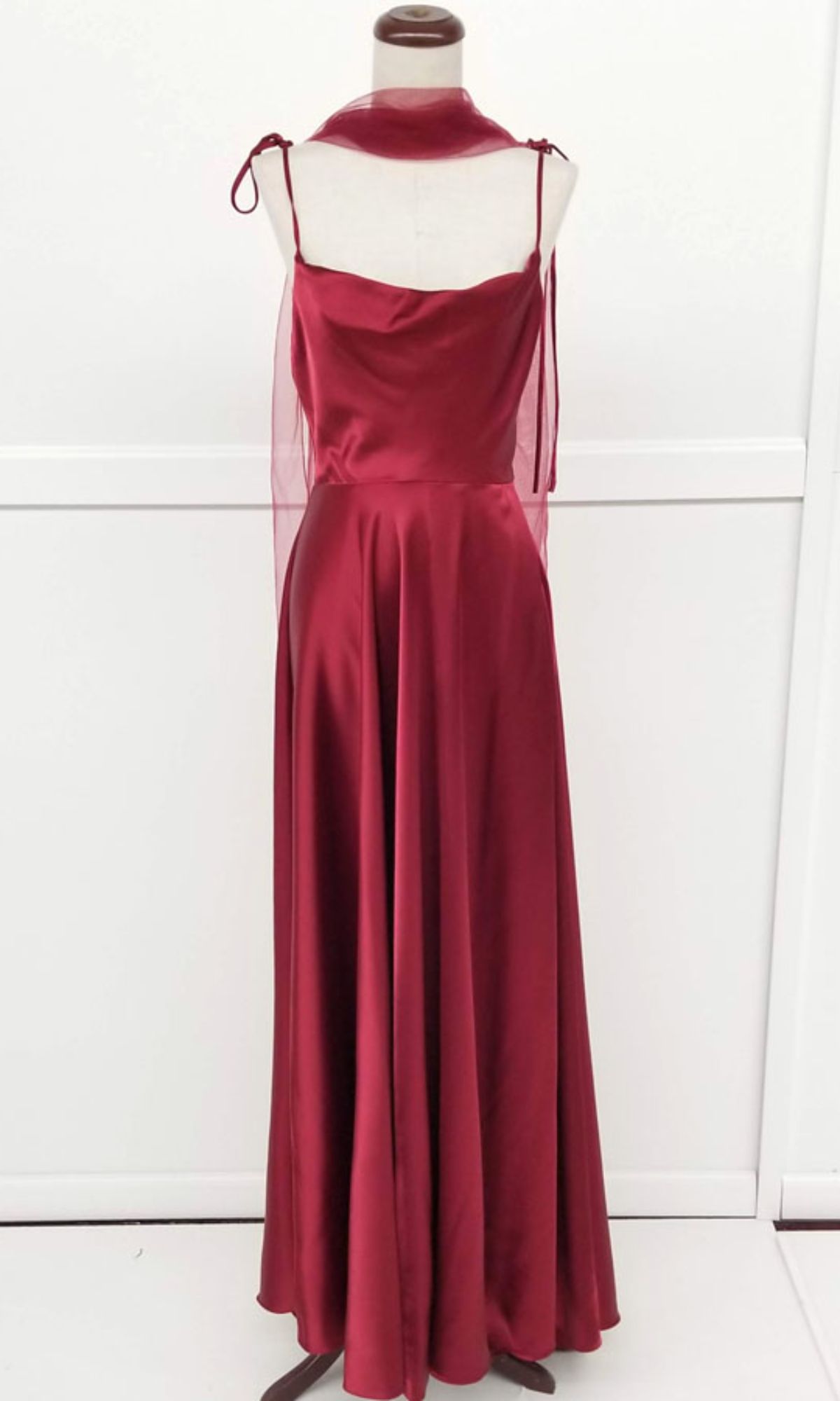 Shoulder-Tie Long A-Line Prom Dress: Chicas DM4018