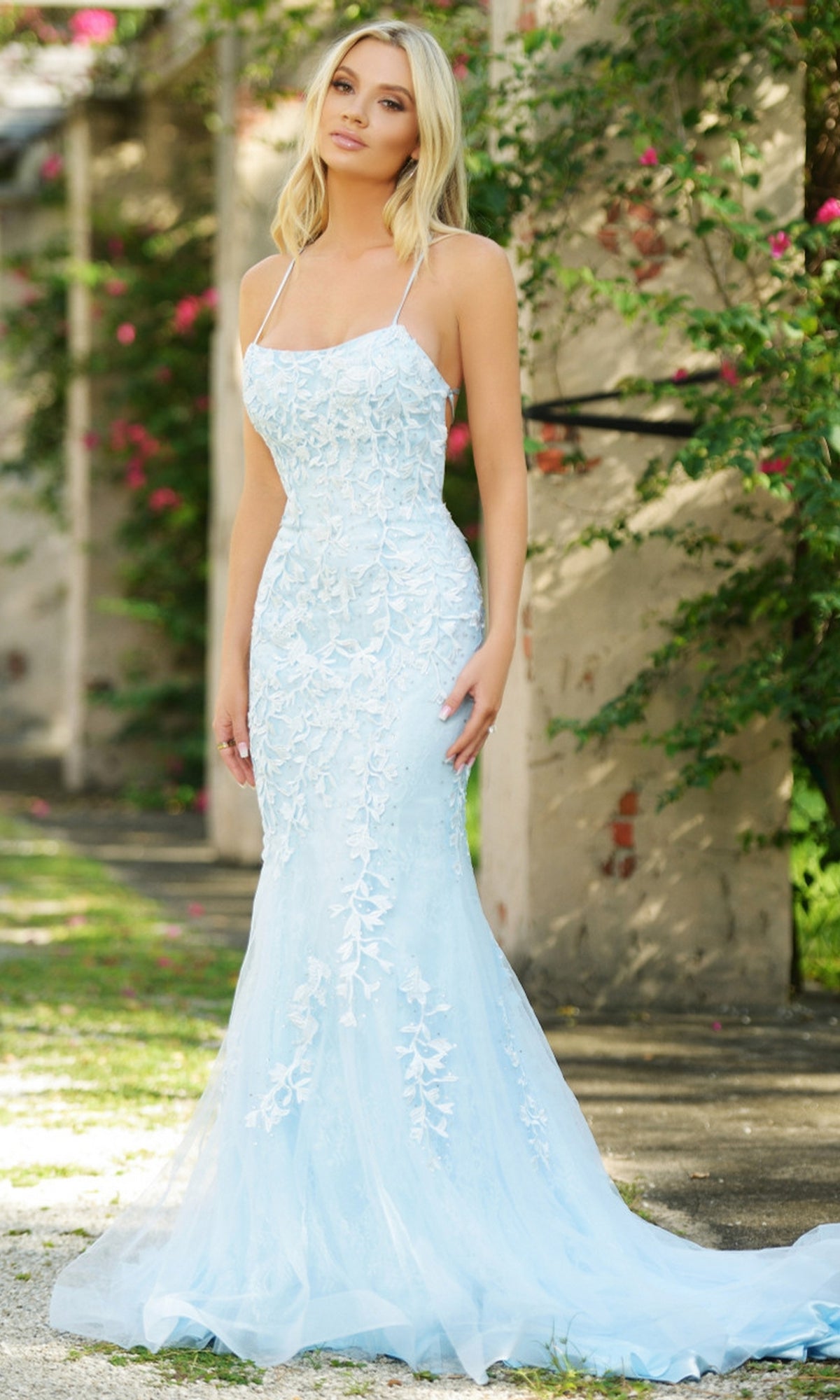 Beaded Lace Long Prom Dress Dutchess