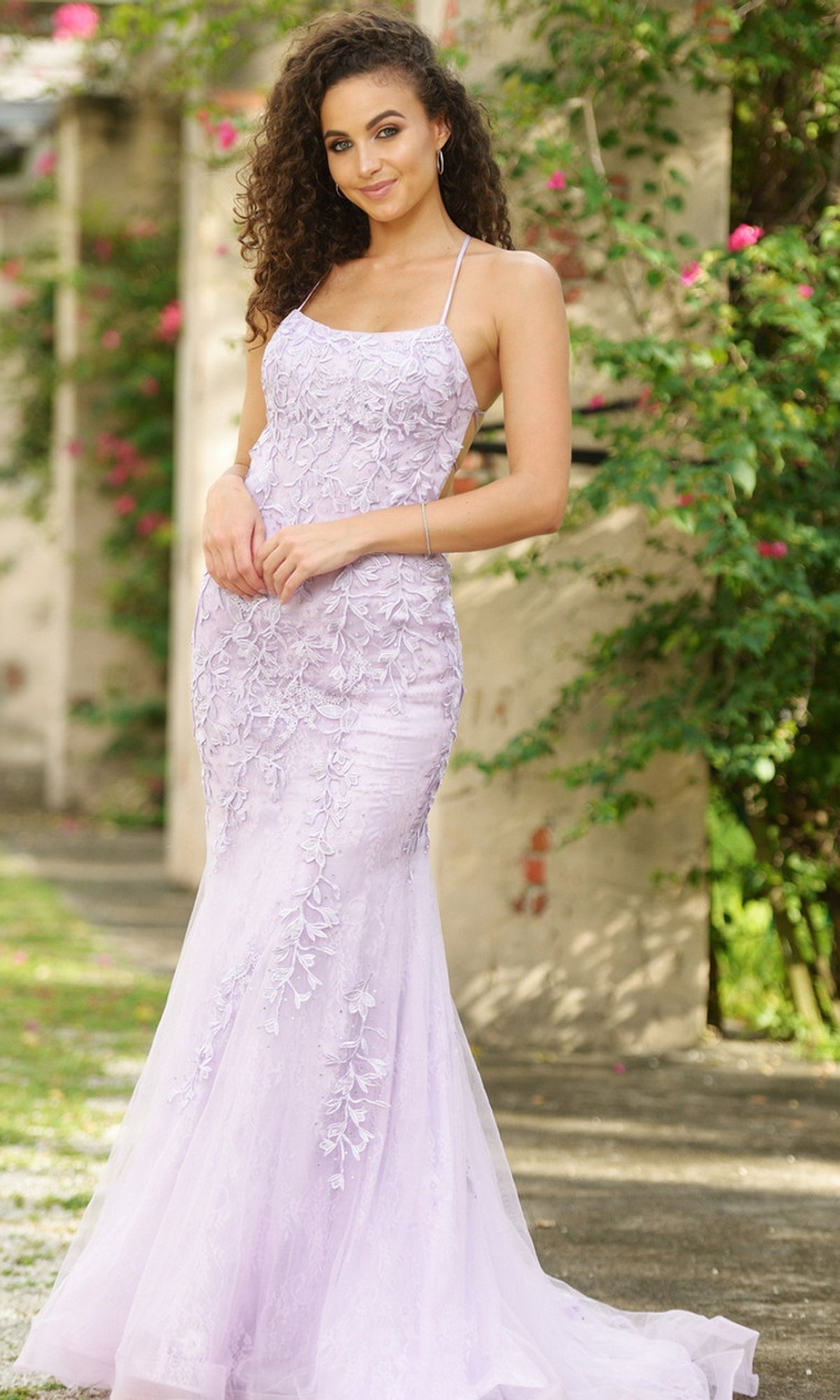 Beaded Lace Long Prom Dress Dutchess