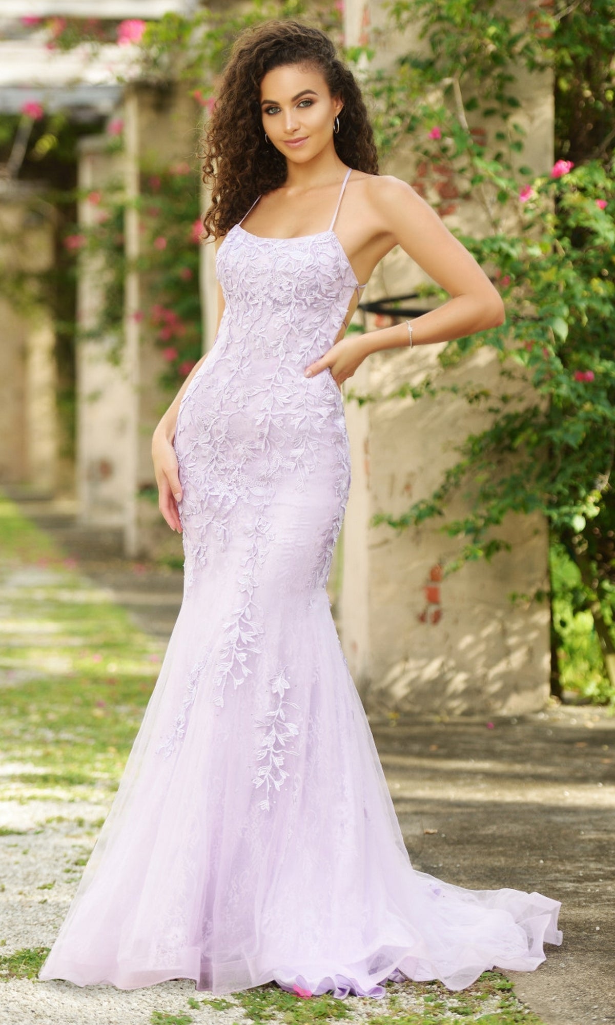 Beaded Lace Long Prom Dress Dutchess