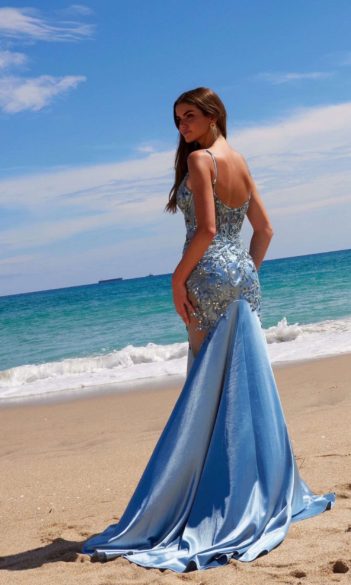 Long Mermaid Prom Dress: Nox Anabel E1532