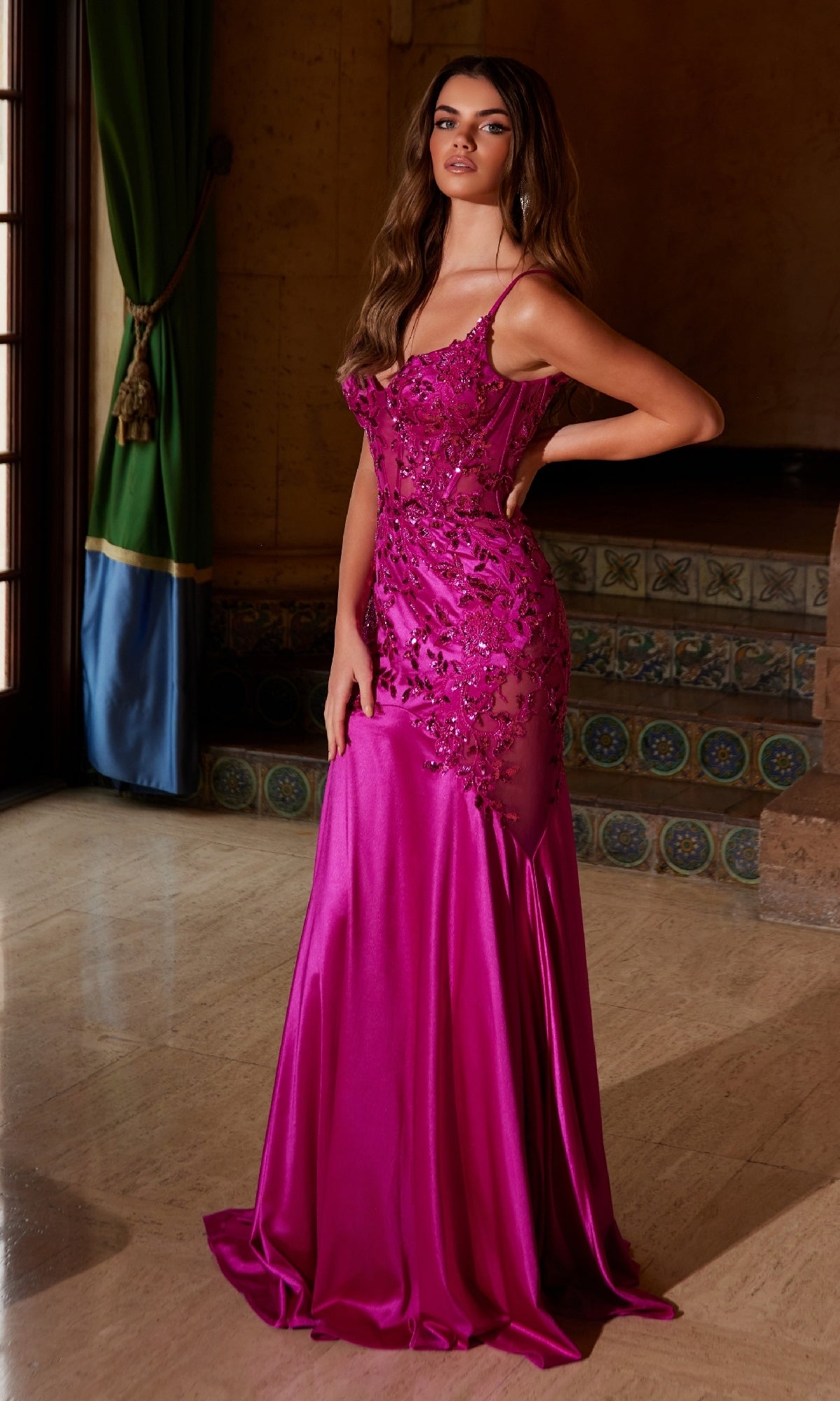 Long Mermaid Prom Dress: Nox Anabel E1532