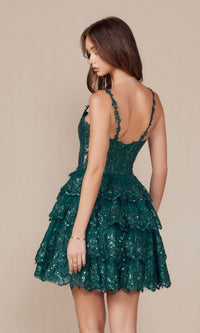 Sequin Glitter Homecoming Dress: Nox Anabel E914