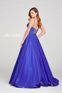 Long Beaded Prom Ball Gown: Ellie Wilde Ew121005