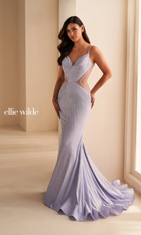 Sheer-Side Ellie Wilde Designer Prom Dress EW35001