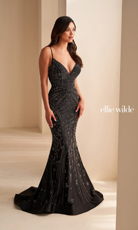 Ellie Wilde Long Designer Prom Dress EW35002