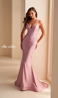 Ellie Wilde Long Designer Prom Dress EW35002