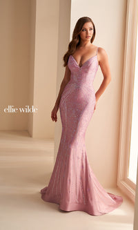 Ellie Wilde Long Designer Prom Dress EW35002