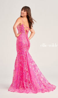 Ellie Wilde Designer Glitter Prom Dress EW35013