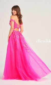 Ellie Wilde Floral Long Designer Ball Gown EW35058