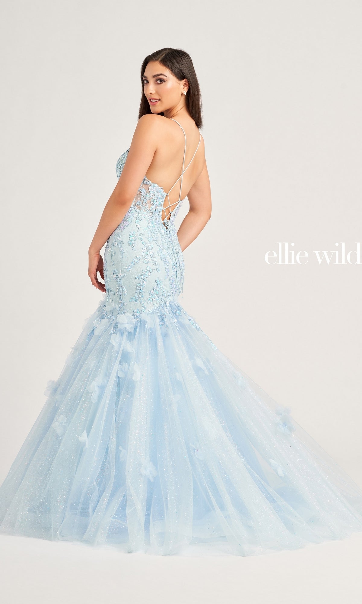 Mermaid Ellie Wilde Long Designer Prom Dress -PromGirl