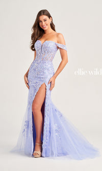 Off-Shoulder Ellie Wilde Designer Dress EW35082