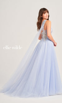 One-Shoulder Ellie Wilde Long Prom Gown EW35090