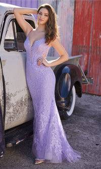 Embroidered Long Prom Dress by Ellie Wilde EW35115