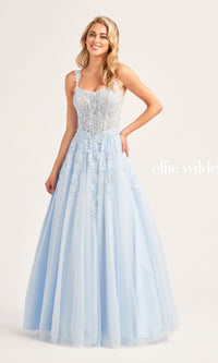 Ellie Wilde A-Line Long Designer Ball Gown EW35123