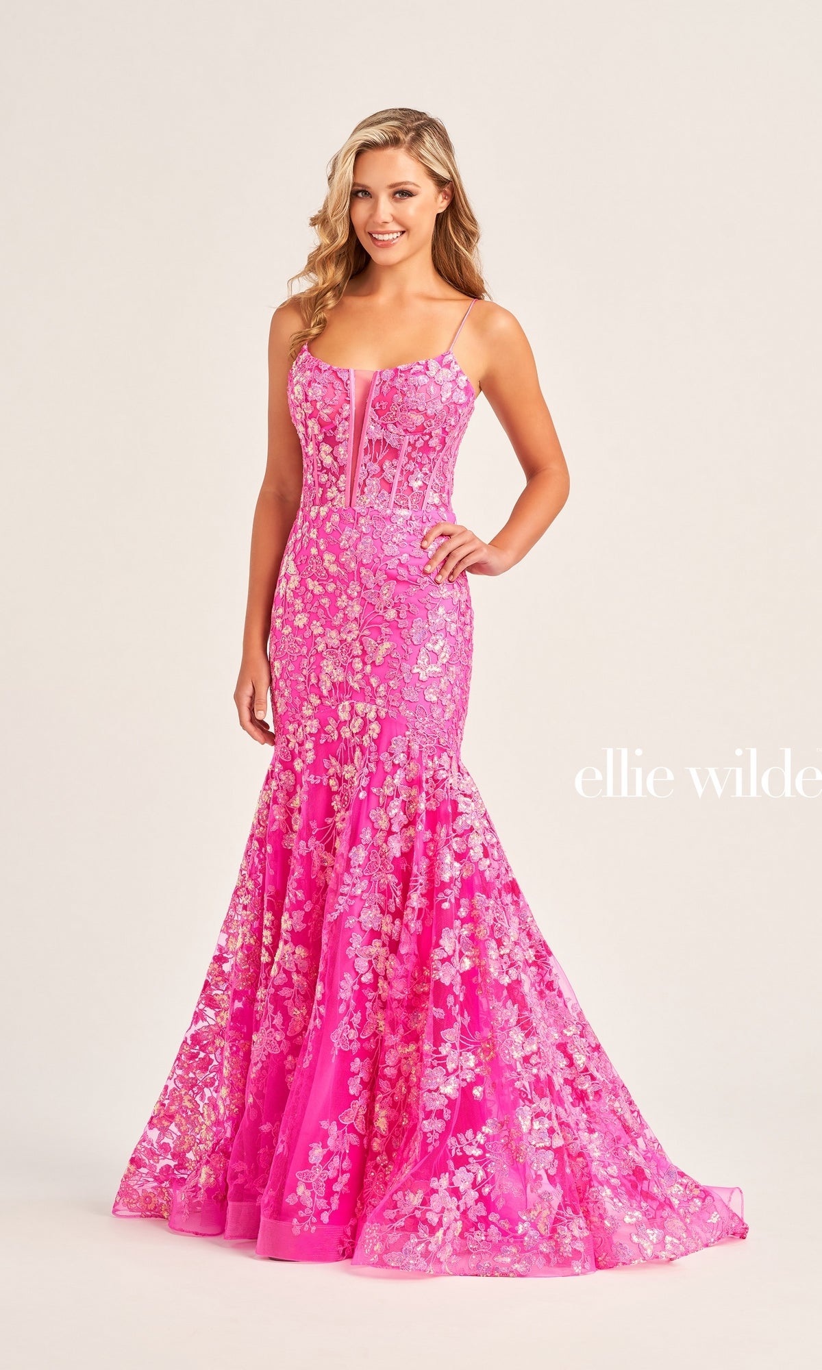 Luxury Pink Mermain Evening Dress