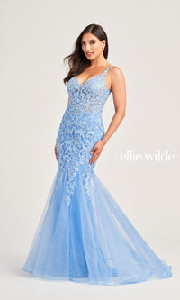 V-Back Ellie Wilde Mermaid Prom Dress EW35227