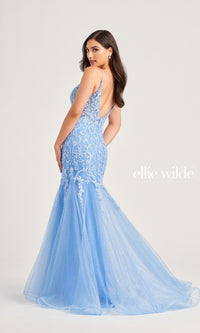 V-Back Ellie Wilde Mermaid Prom Dress EW35227