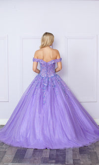 Bright Off-the-Shoulder Long Prom Ball Gown H1349