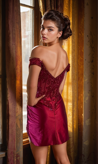 PromGirl Burgundy Red Homecoming Dress PD122S-B