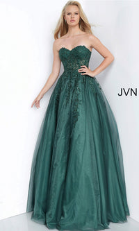 JVN by Jovani Strapless Long Ball Gown JVN00915