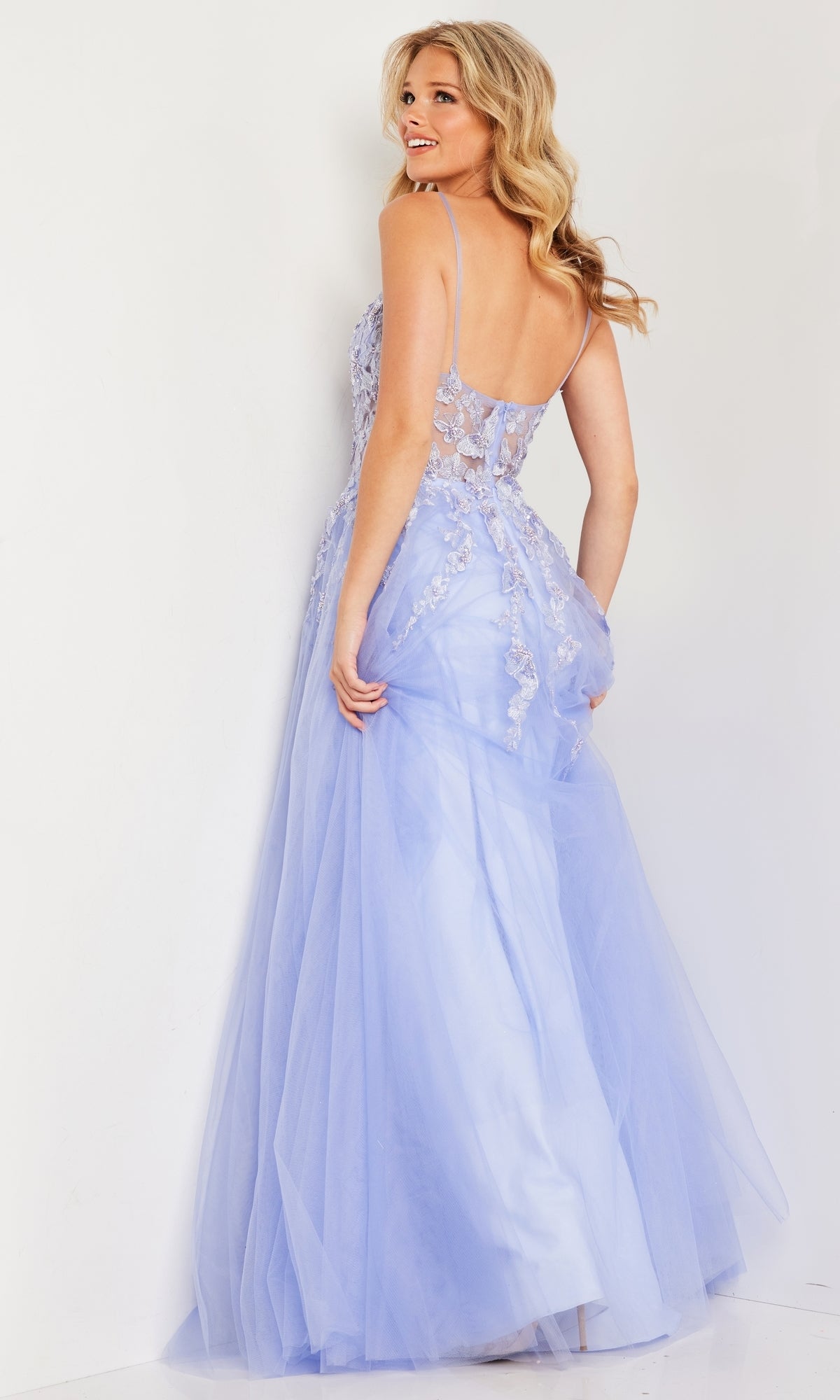 Pastel V-Neck Prom Ball Gown JVN37457