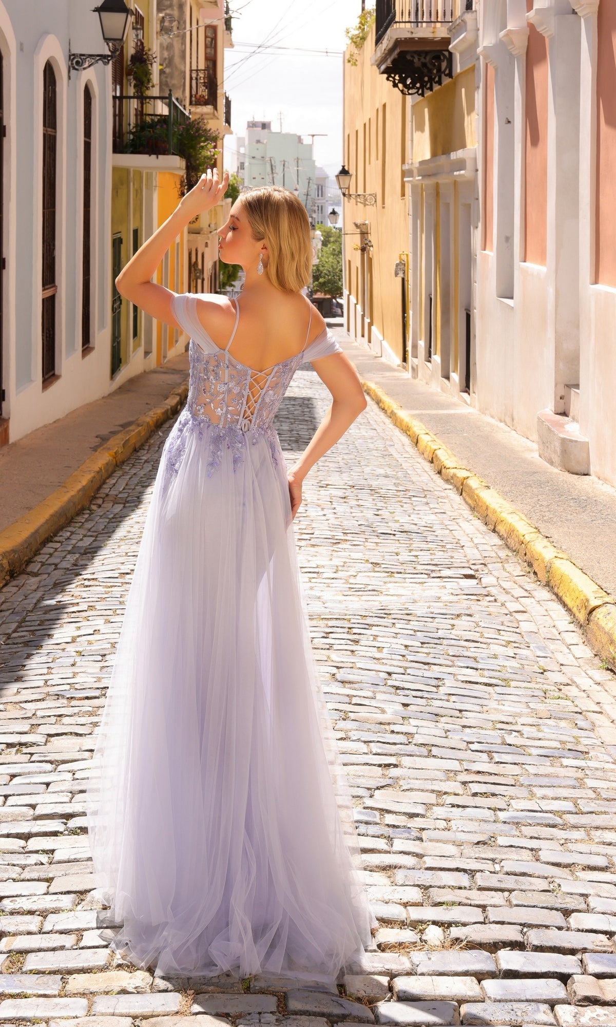 Overskirt Long Sequin Prom Dress: Nox Anabel L1362