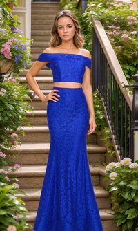 La Femme Two-Piece Mermaid Lace Prom Dress 27443