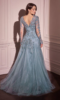 Long Sleeve Long Formal Gown: Andrea & Leo MA108