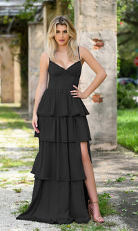 Velvi Tiered Long A-Line Prom Dress Maeve