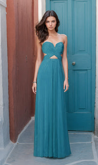 La Femme Strapless A-Line Designer Prom Dress 22230