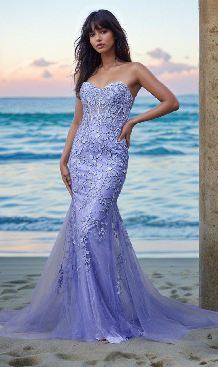 Strapless Sweetheart Long Mermaid Prom Dress 7024