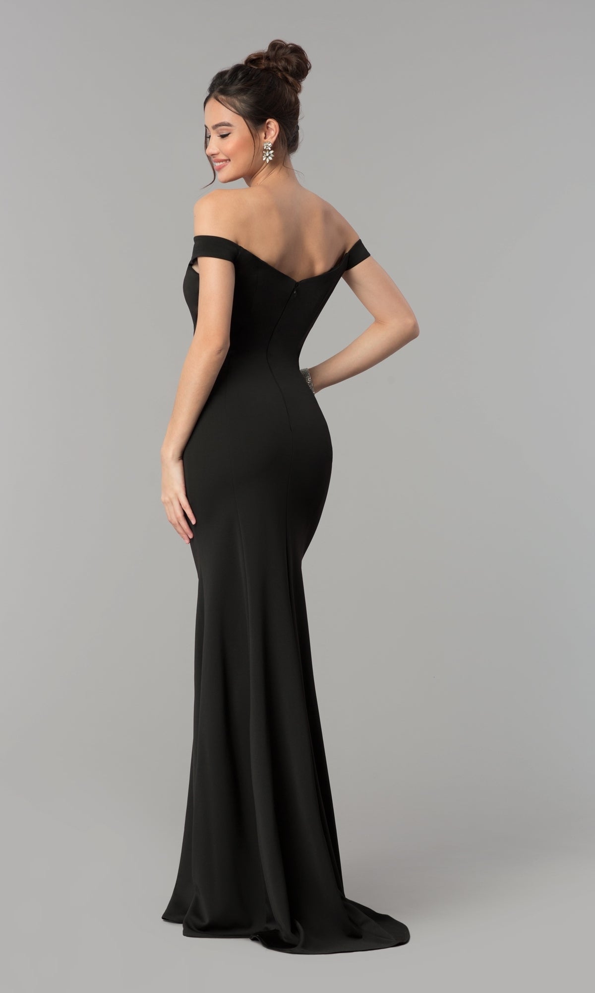 Simple Off-the-Shoulder Long Formal Prom Dress 8160