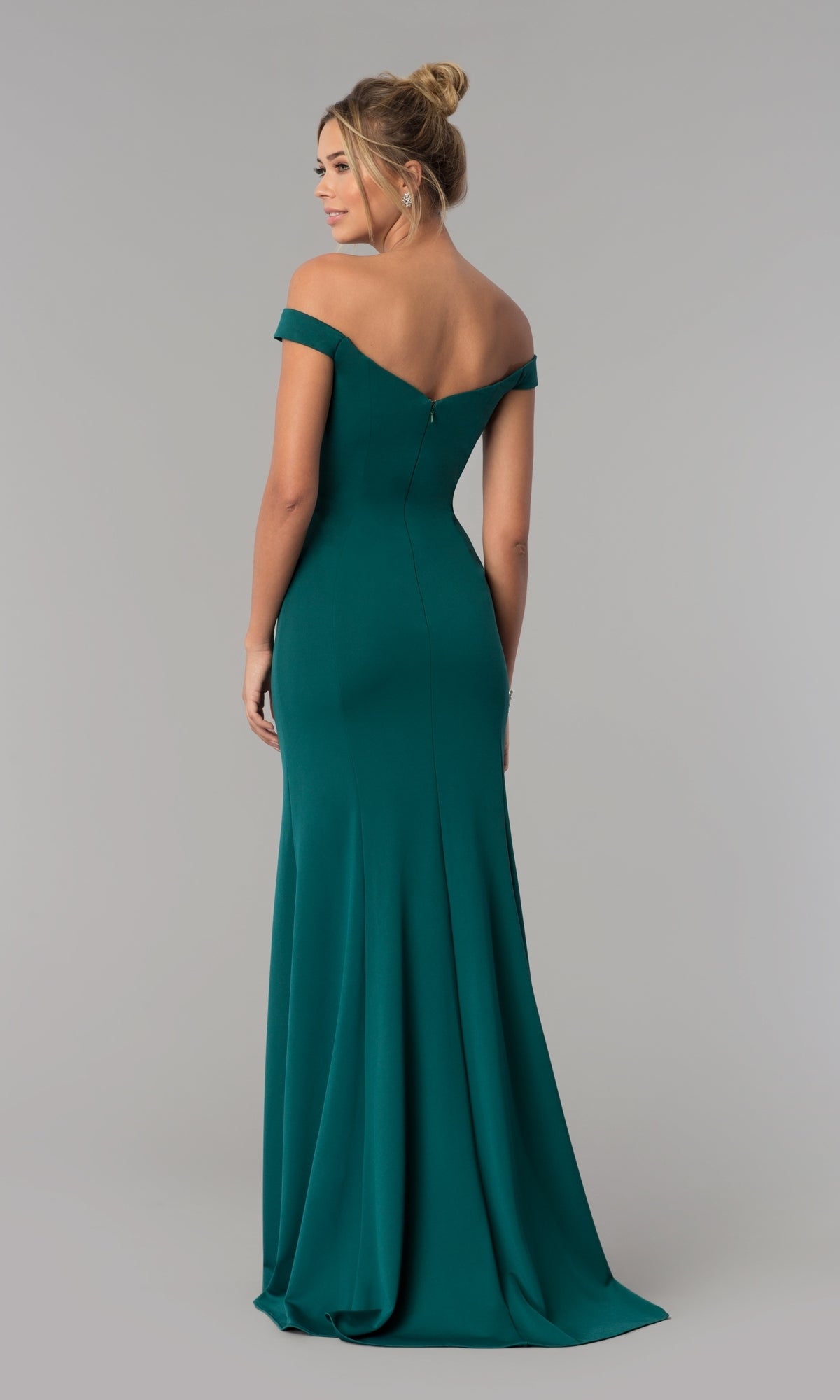 Simple Off-the-Shoulder Long Formal Prom Dress 8160