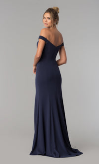 Simple Off-the-Shoulder Long Formal Prom Dress 8160