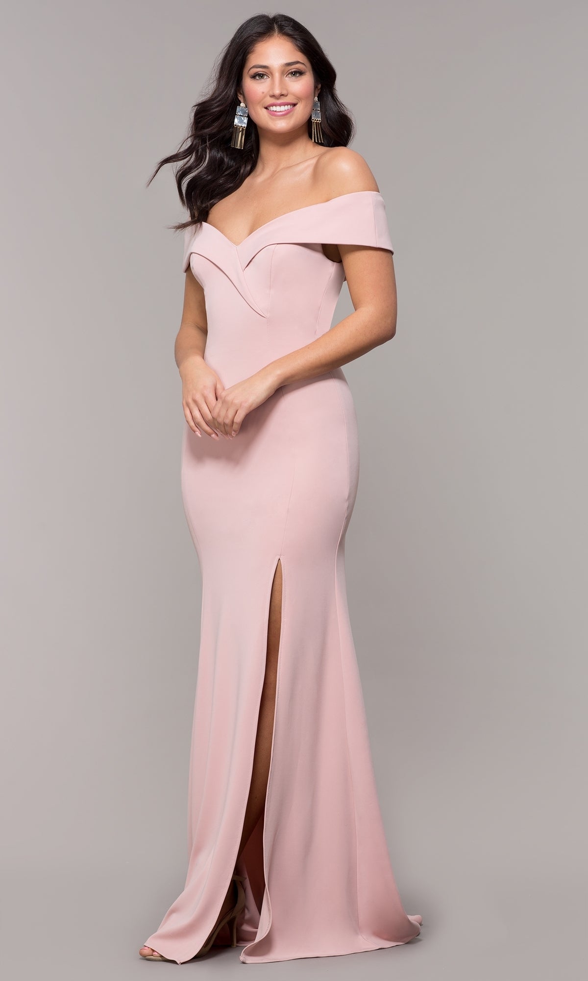 Classic Off-the-Shoulder Formal Prom Dress 8258