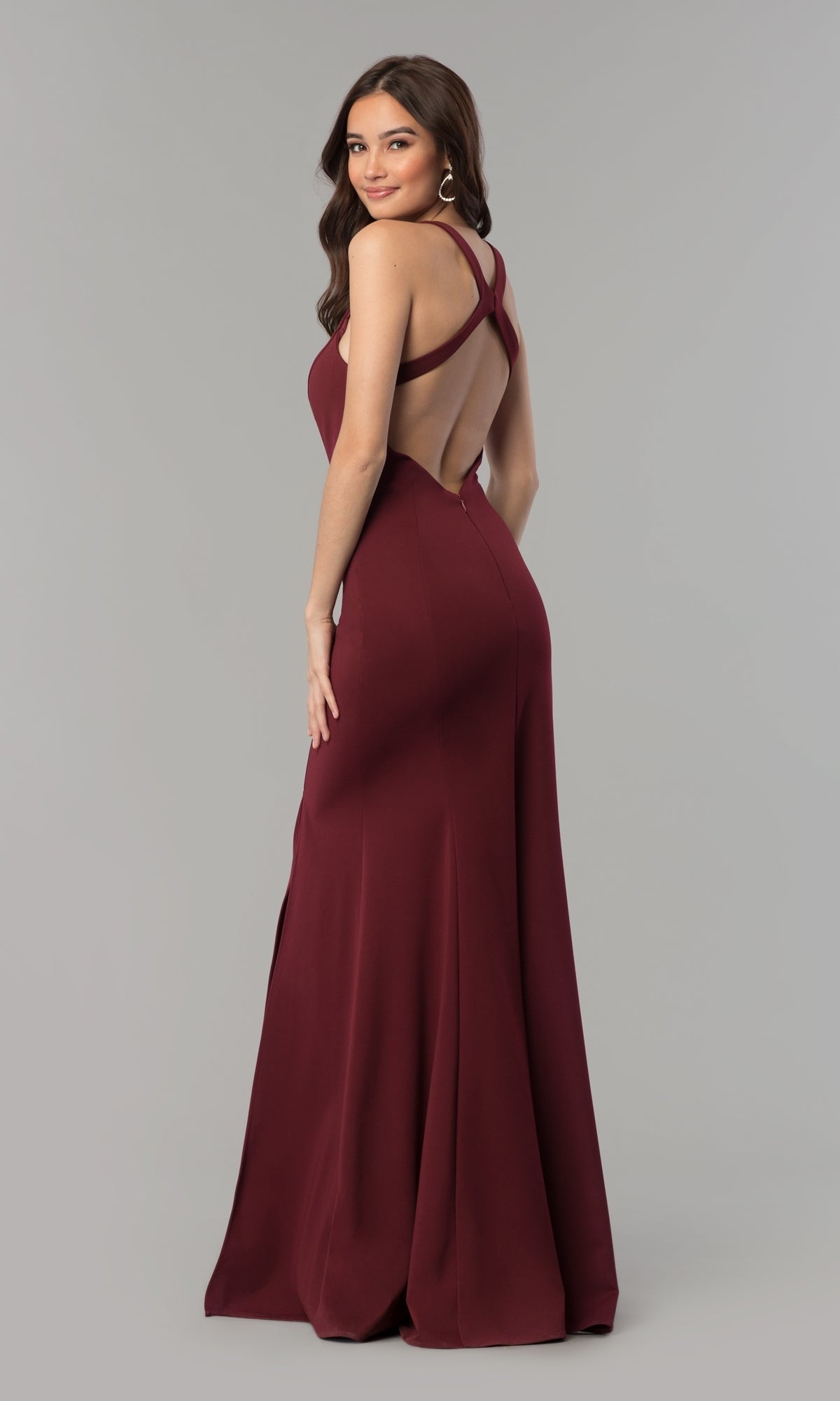 Simple Sleeveless Long Jersey Prom Dress 8298