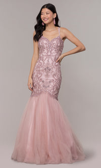 Embroidered Tight Sweetheart Mermaid Prom Dress 8352