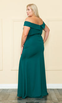 Off-the-Shoulder Plus-Size Long Prom Dress W1118